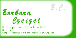 barbara czeizel business card